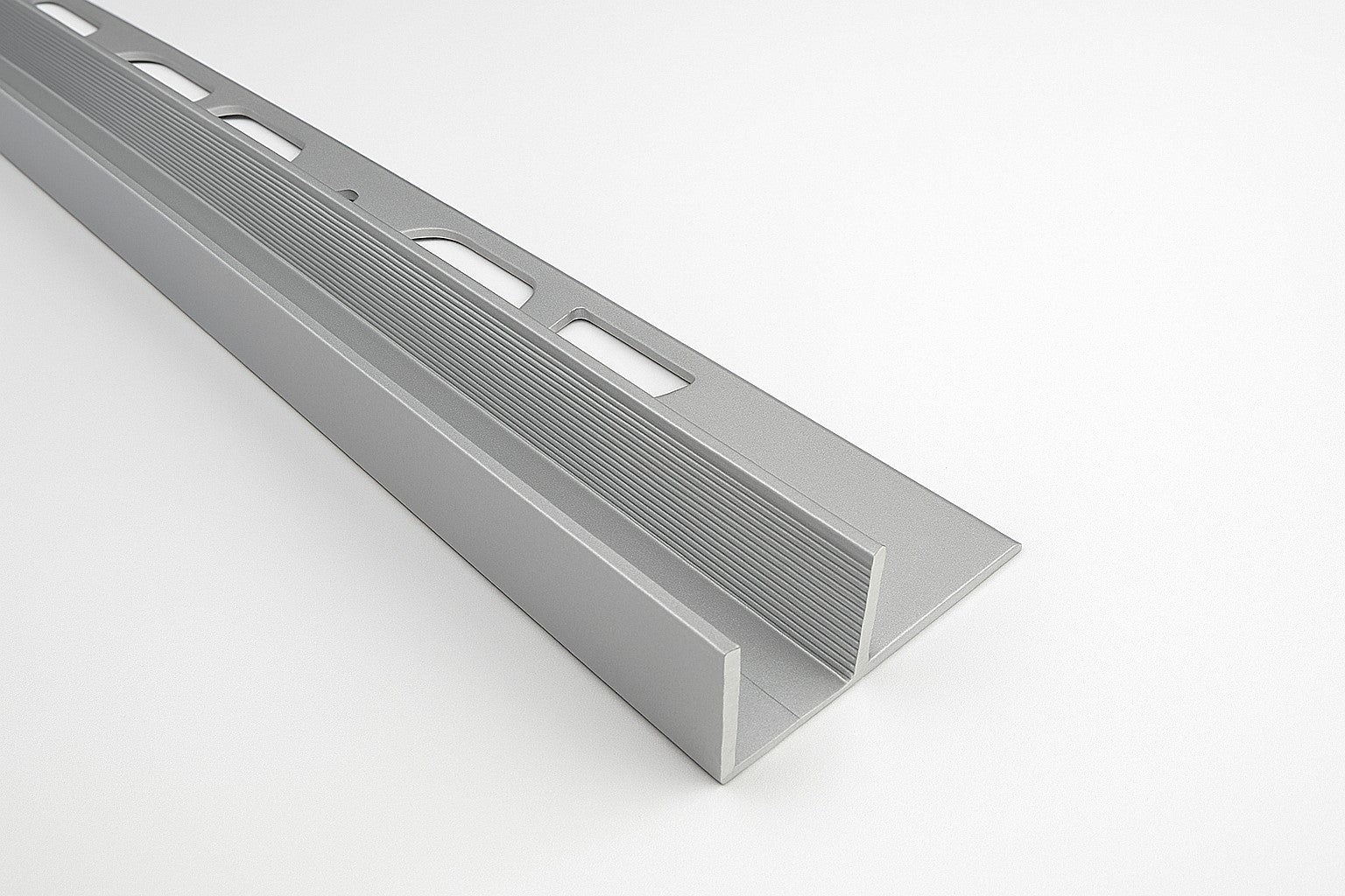 Alu-U-Winkelprofil mit Auflageschenkel für Fliesen – Für 8 oder 10 mm Glas – Typ PP-TGU1214