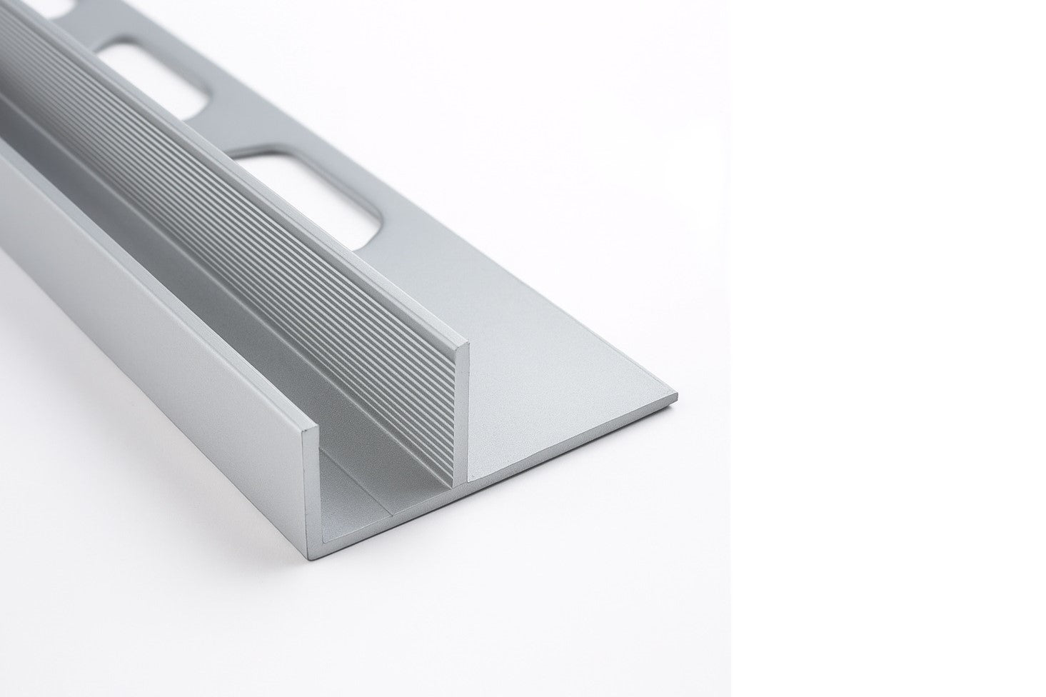 Alu-U-Winkelprofil mit Auflageschenkel für Fliesen – Für 8 oder 10 mm Glas – Typ PP-TGU1214