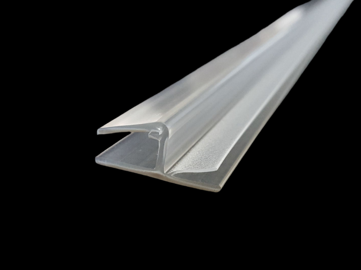 Anschlagdichtung 180° fluchtend mit Federspannung – Für 6, 8 oder 10 mm Glas – Art.Nr. 5080