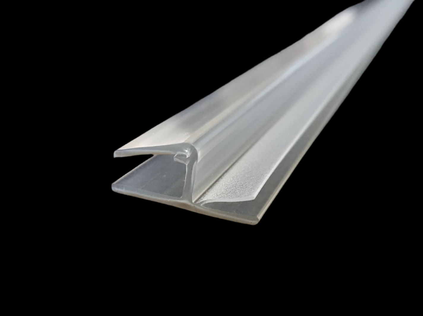 Anschlagdichtung 180° fluchtend mit Federspannung – Für 6, 8 oder 10 mm Glas – Art.Nr. 5080