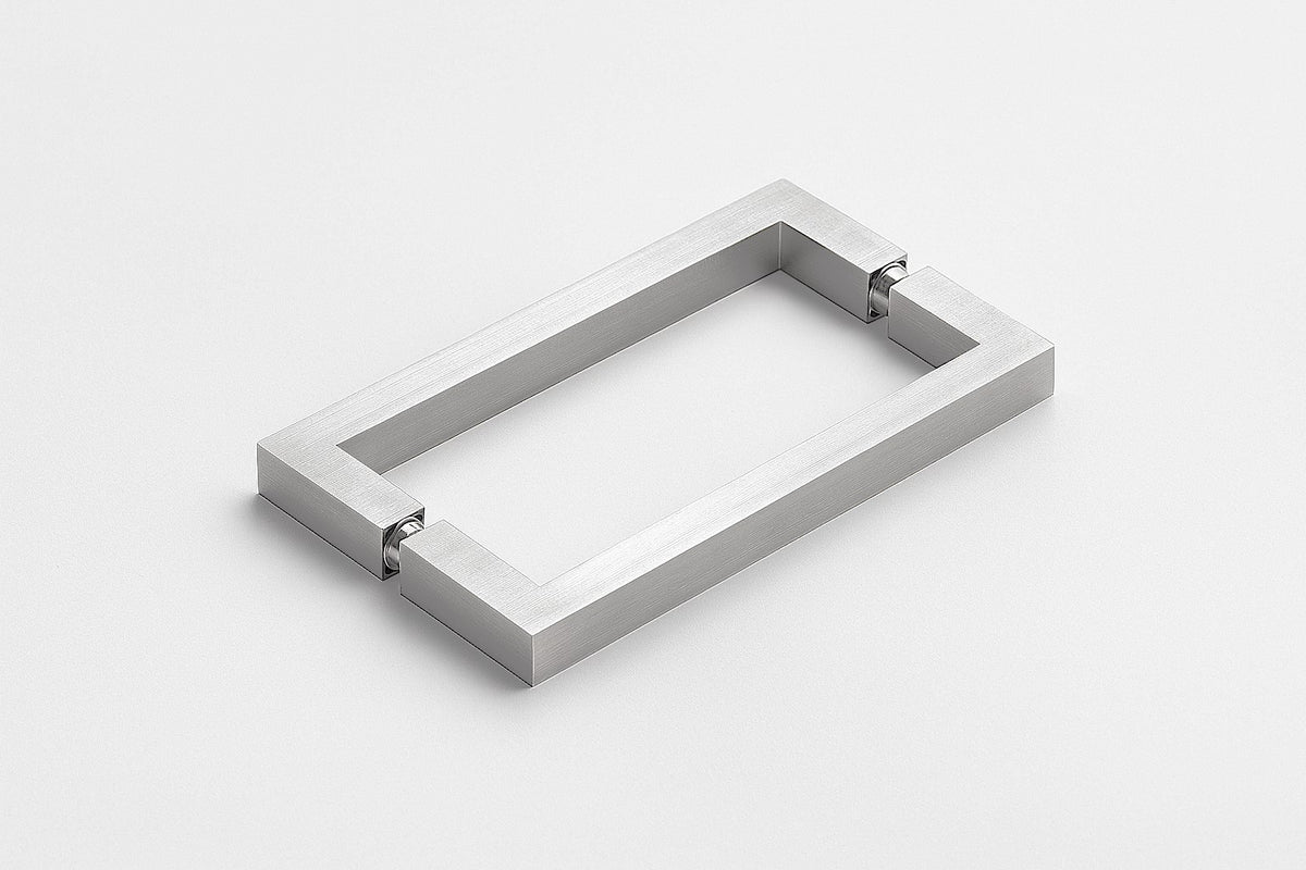 Duschgriff Stangengriff, 19 x 19 mm – Lochabstand 203 mm, Edelstahl gebürstet