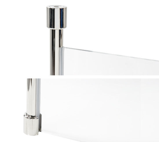 Walk-in Pfosten-Set Typ Vigo – Vertikale Stabilisierung für freistehende Glasscheiben – Ø 30 mm – Art.Nr. BO521543