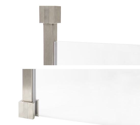 Walk-in Pfosten-Set Typ Vigo – Vertikale Stabilisierung für freistehende Glasscheiben – Ø 30 mm – Art.Nr. BO521543