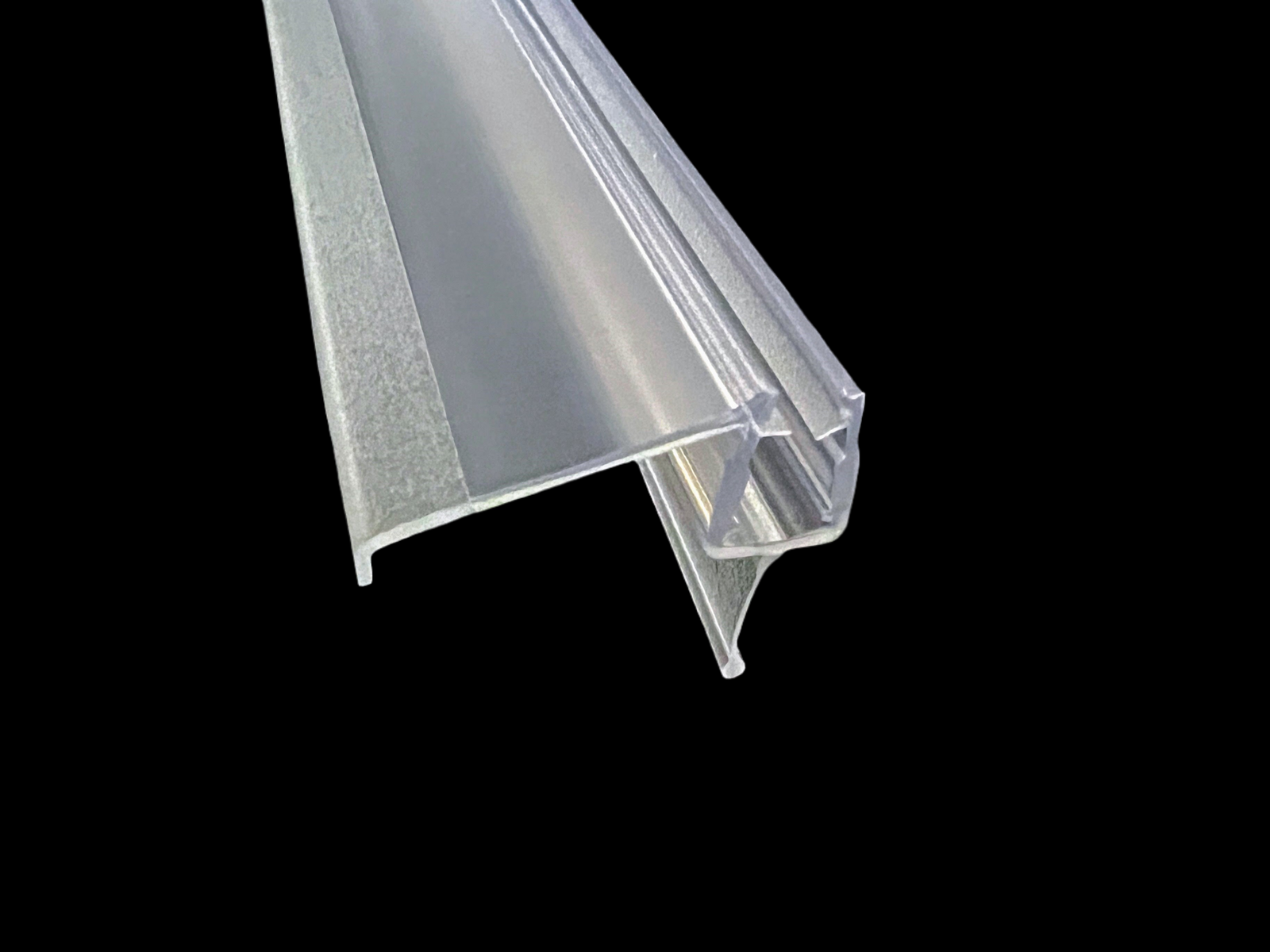 Duschdichtung mit 25 mm Dächlein und Schleiflippe – Für 6 oder 8 mm Glas, Lücken 14-17 mm – Art.Nr. 5325