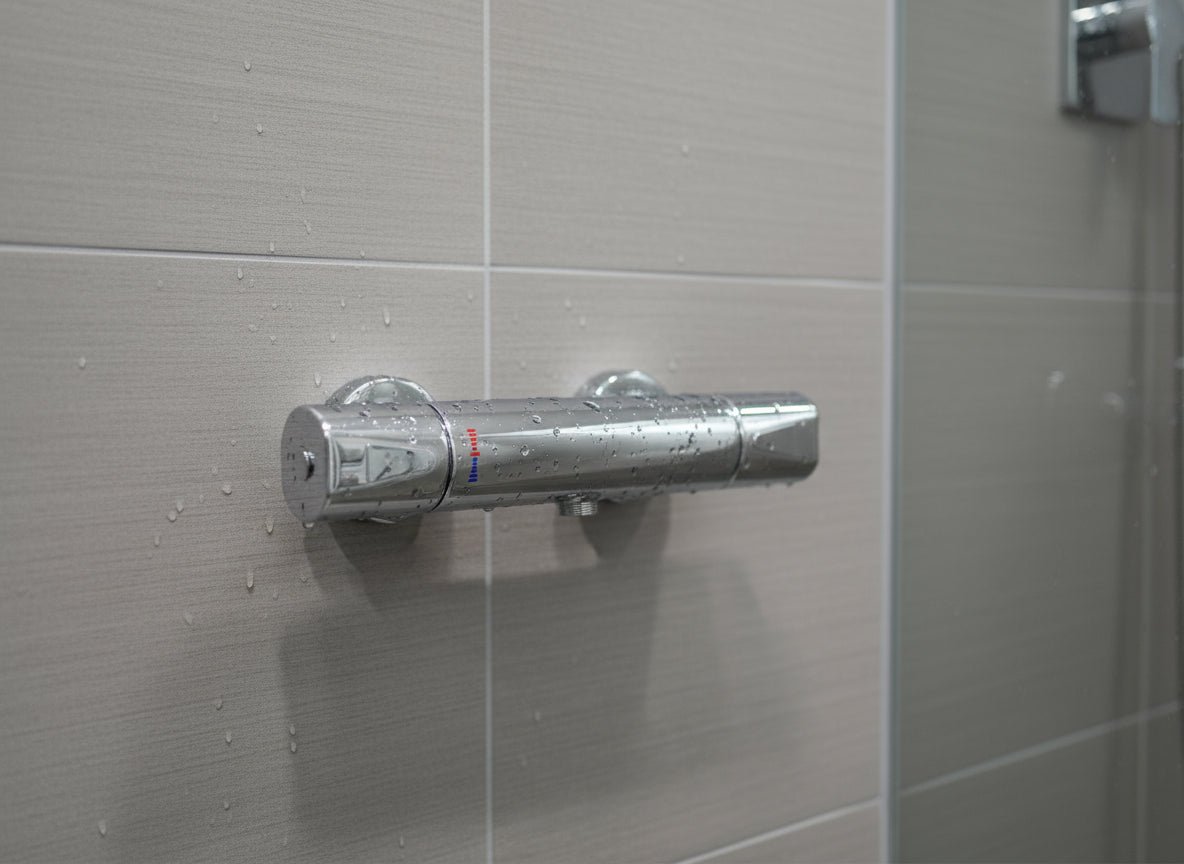 Vigour Clivia Safe-Tec Brausethermostat, Chrom, Aufputz, 38°C Schutz