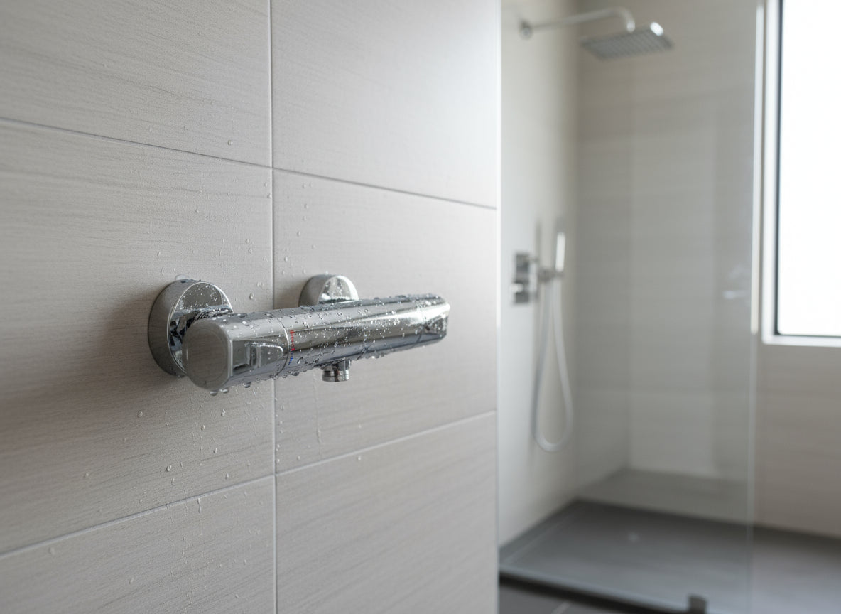 Clivia Safe-Tec Brausethermostat Chrom Aufputz - Sicherheitsthermostat für Dusche