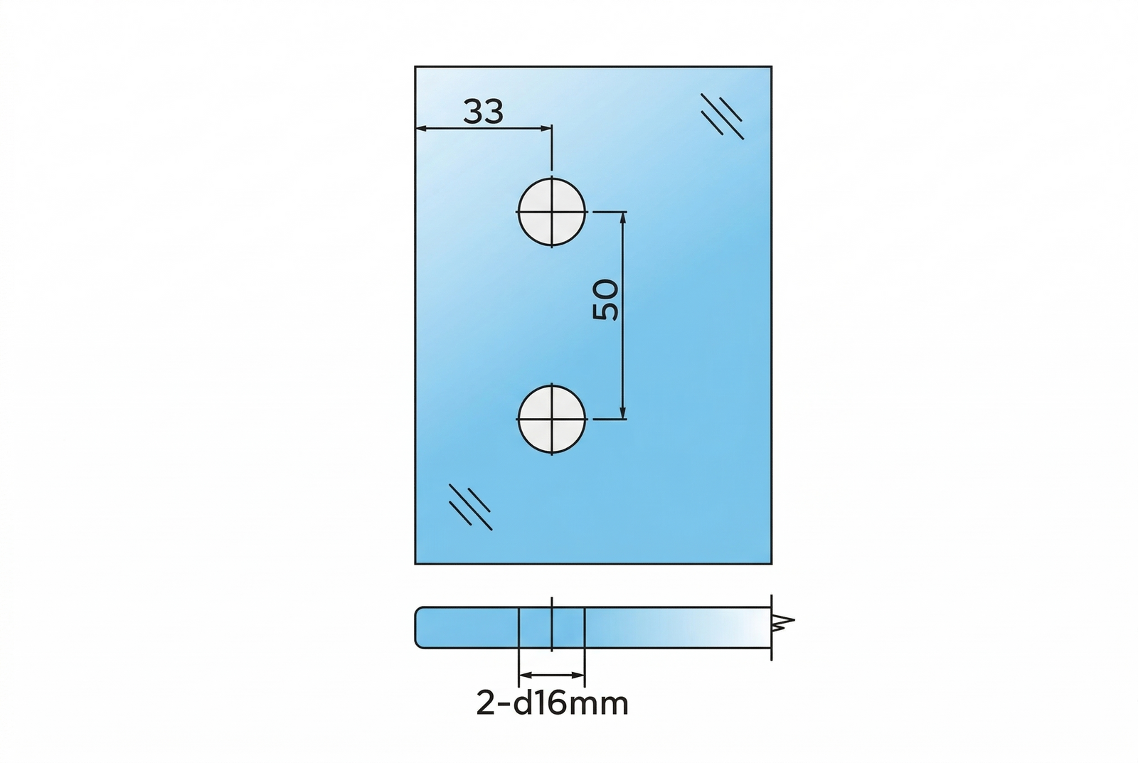 COMO Anschlagband 90° Glas-Wand – Messing massiv, 8/10 mm ESG, verdeckte Verschraubung, eckiges Design