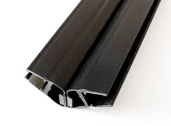 Schwarze Magnetdichtung 135° für Fünfeckduschen – Für 6 oder 8 mm Glas universal – 1 Paar (2-tlg.) – Art.Nr. 6052/6062-B