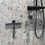Duschabzieher rund mit Wandhalter – 240 × 210 mm