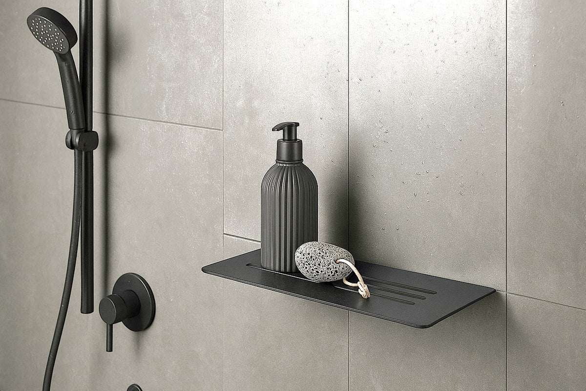 Duschregal zum Einfliesen 100 x 250 mm – Wandnische für Shampoo, Duschgel und Pflegeprodukte