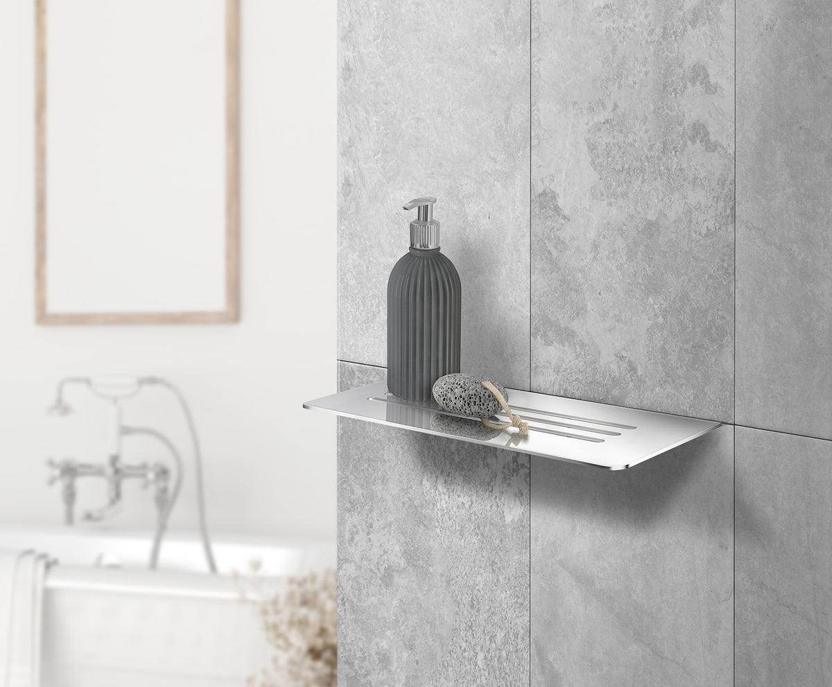 Duschregal zum Einfliesen 100 x 250 mm – Wandnische für Shampoo, Duschgel und Pflegeprodukte