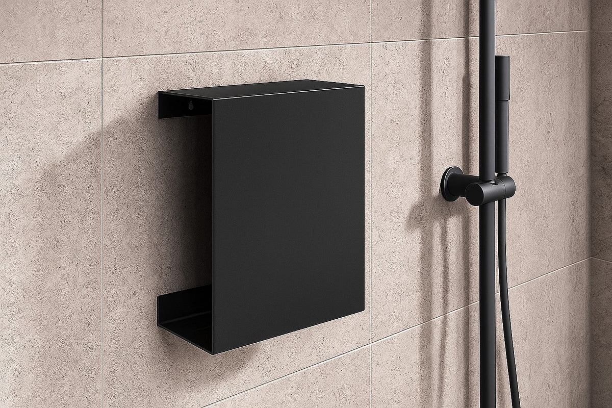 Duschregal Aluminium Schwarz – modernes Design für Ordnung in der Dusche