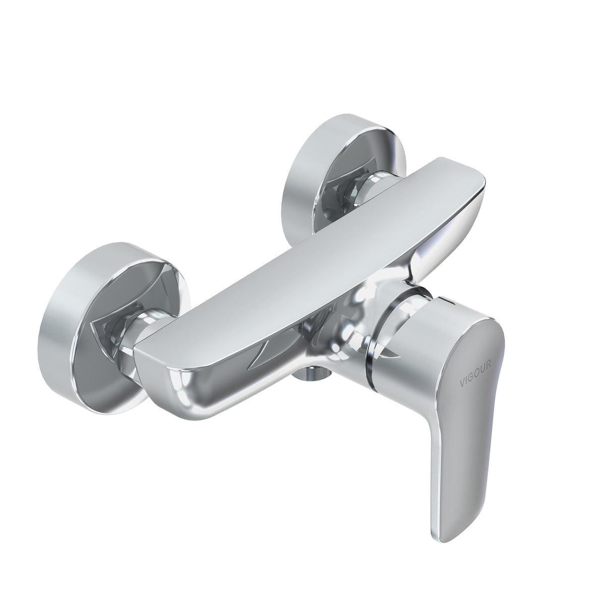 Einhand-Brausebatterie Chrom Aufputz - Moderne Duscharmatur mit Keramikkartusche