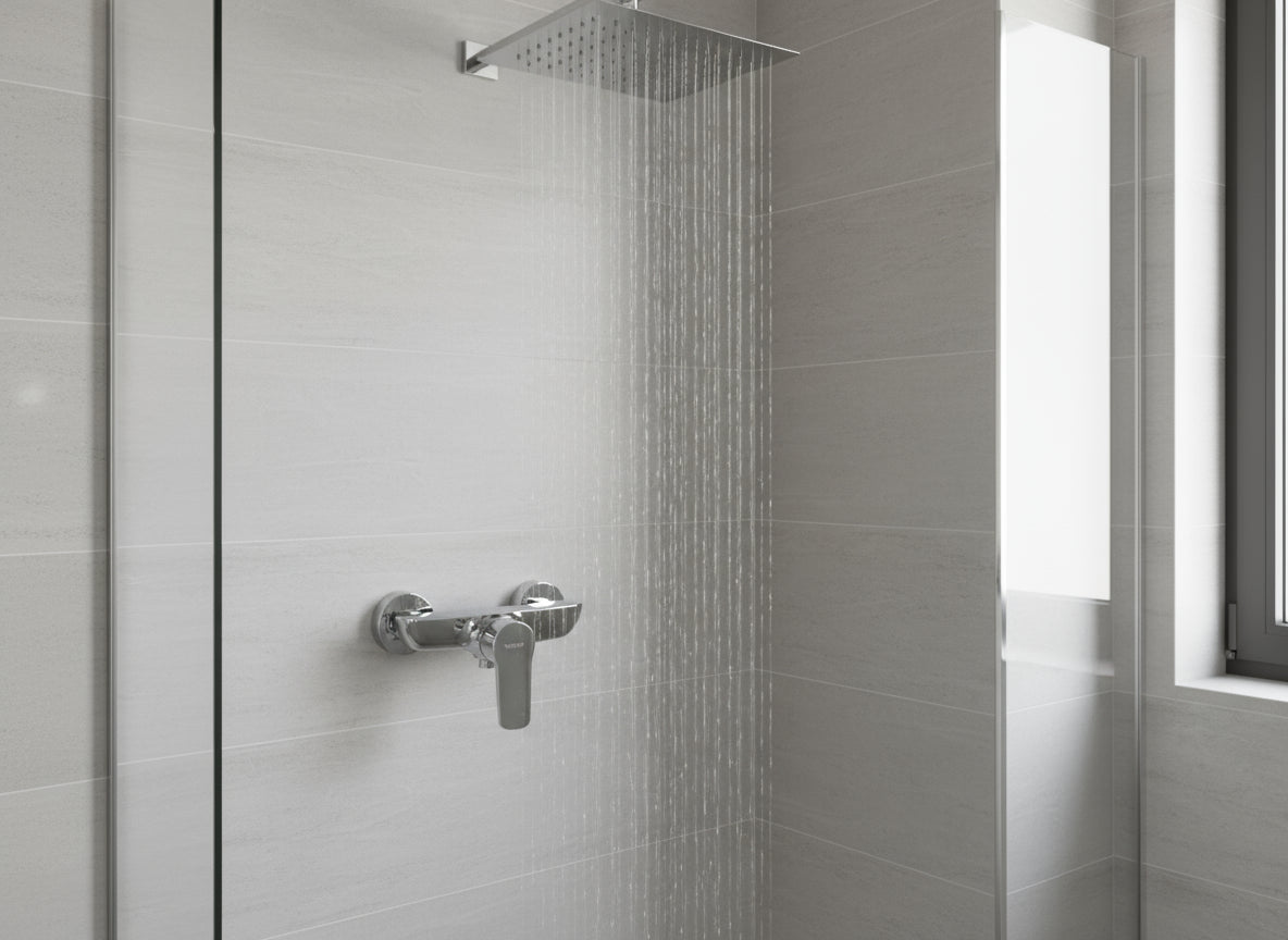 Einhand-Brausebatterie Chrom Aufputz - Moderne Duscharmatur mit Keramikkartusche