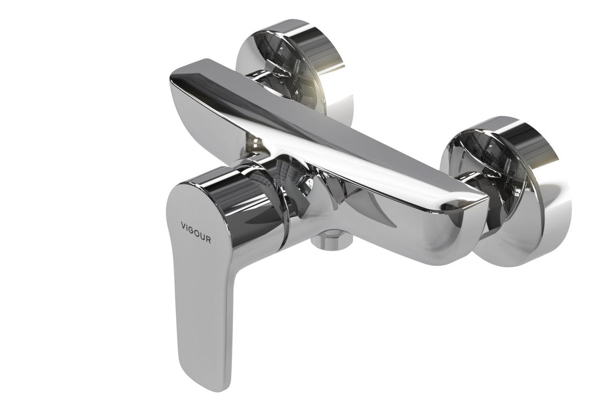 Einhand-Brausebatterie Chrom Aufputz - Moderne Duscharmatur mit Keramikkartusche