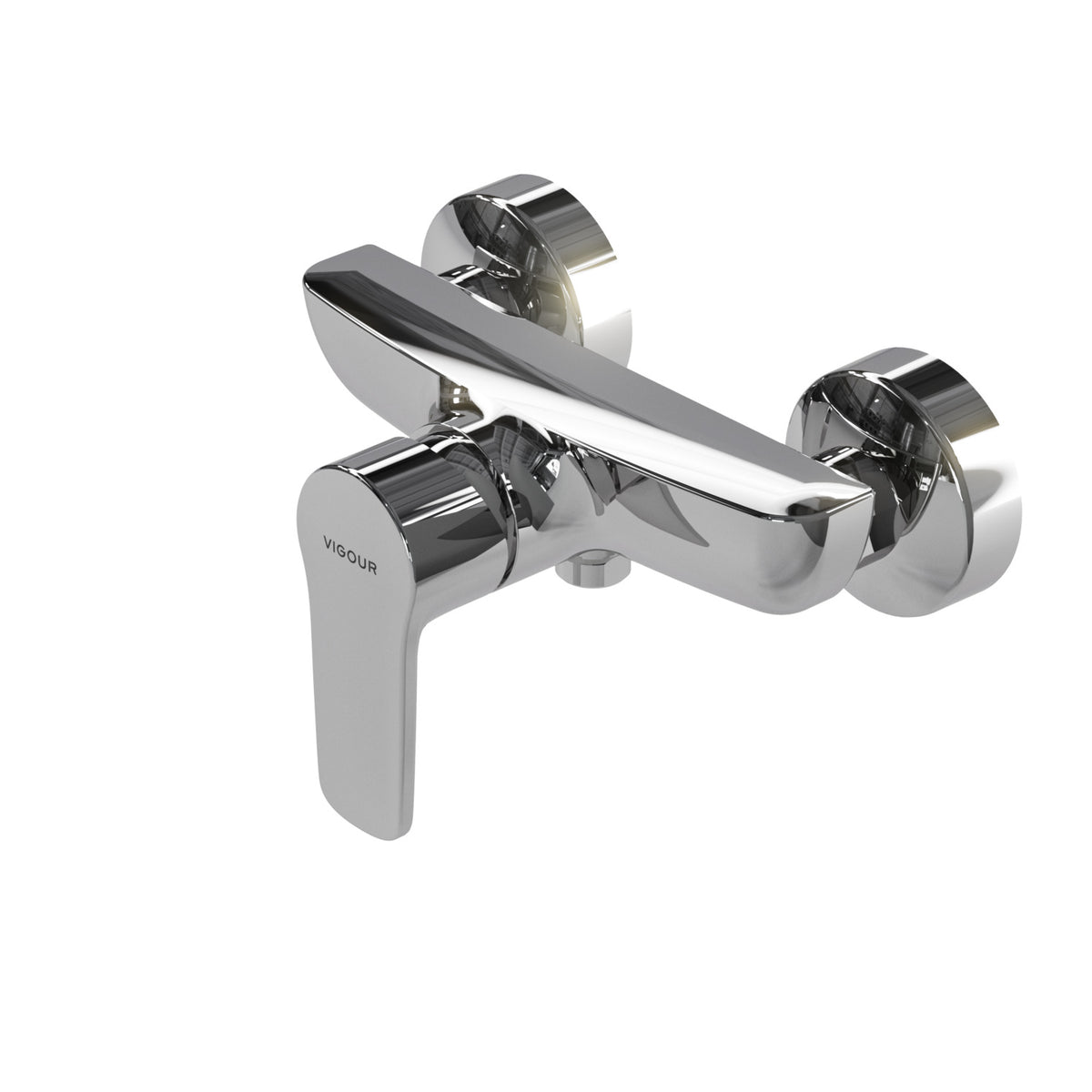 Einhand-Brausebatterie Chrom Aufputz - Moderne Duscharmatur mit Keramikkartusche