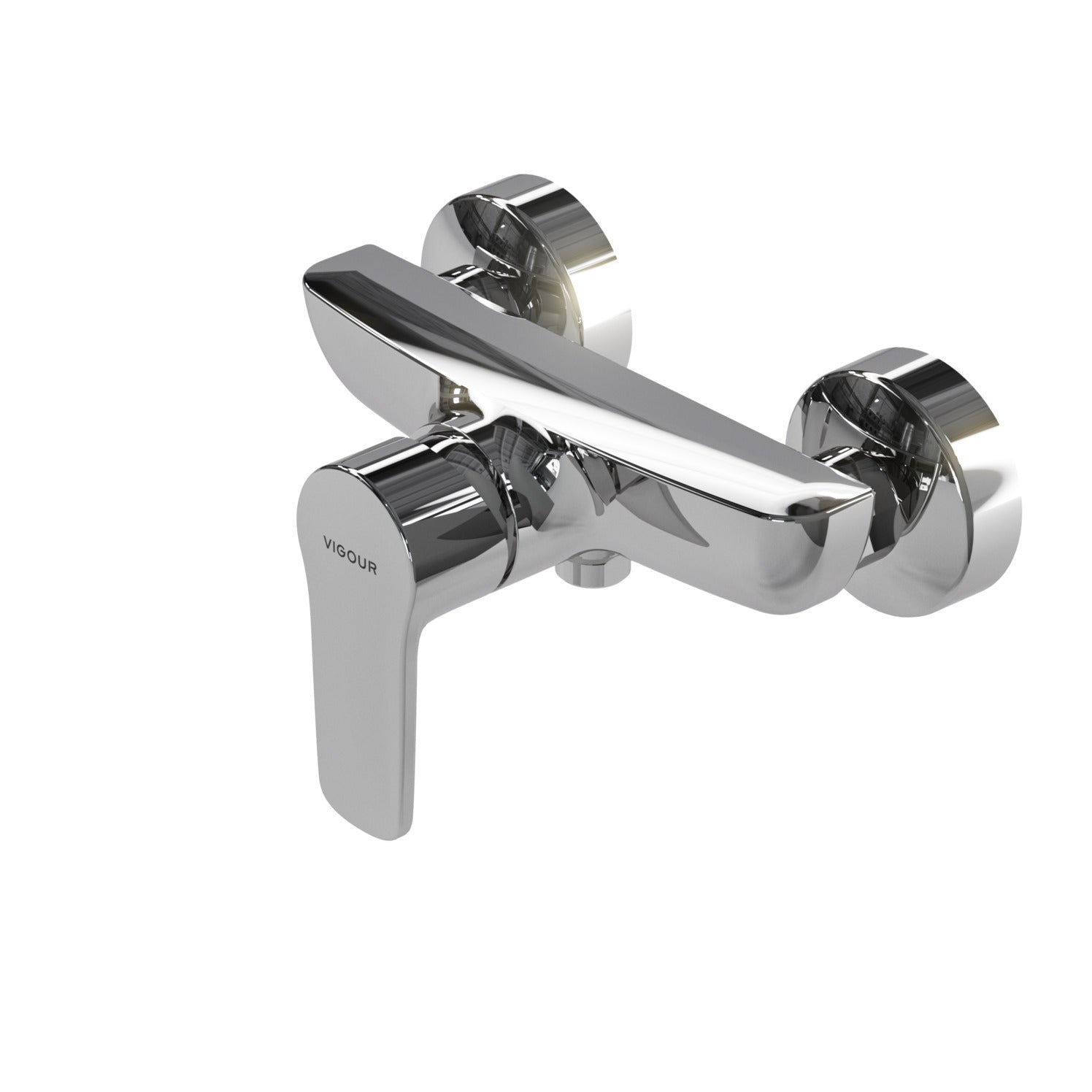 Einhand-Brausebatterie Chrom Aufputz - Moderne Duscharmatur mit Keramikkartusche