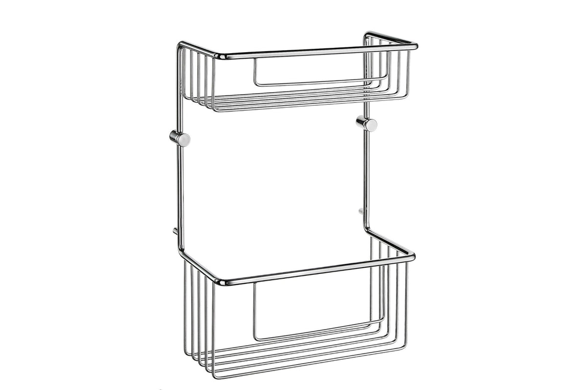 Smedbo Sideline Duschkorb doppelt Basic, 215 x 110 mm, Chrom poliert