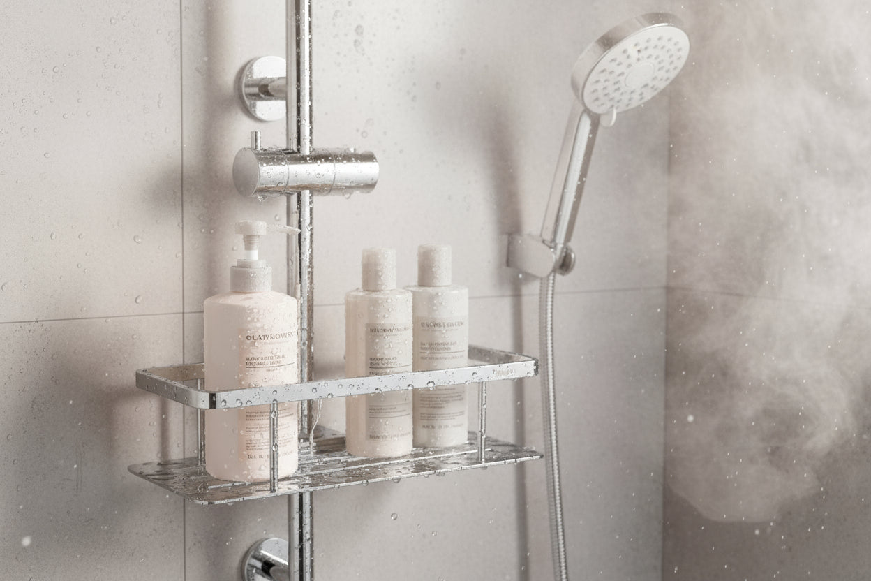 Smedbo DK3006 Duschkorb Brausestange Ø 18–25 mm Chrom Messing