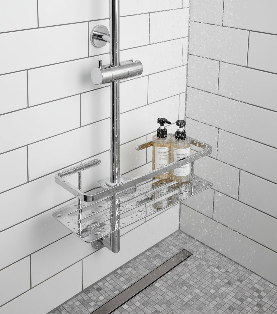 Smedbo DK3006 Duschkorb Brausestange Ø 18–25 mm Chrom Messing