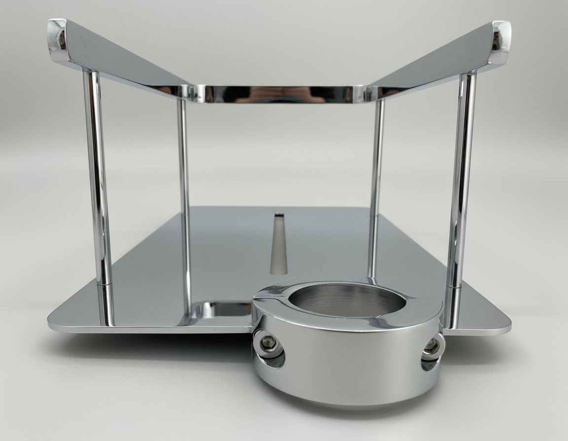 Duschkorb für Brausestange 200 x 110 mm – Massives Messing, Ø 18-25 mm, bohrenfrei – Art.Nr. DK3008