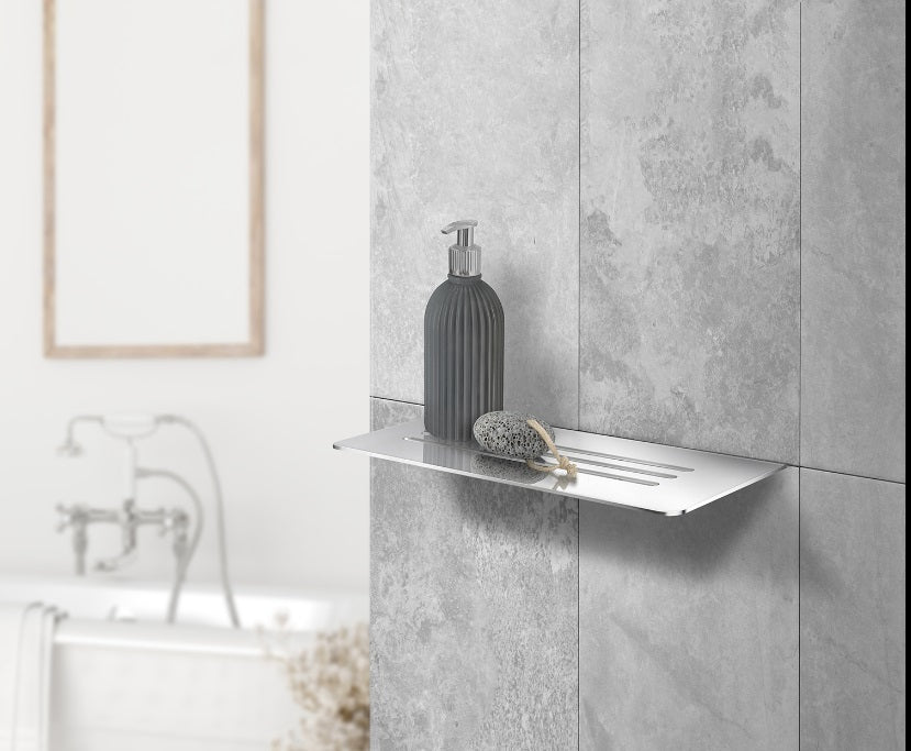 Duschregal zum Einfliesen, gelocht, 100 × 250 mm