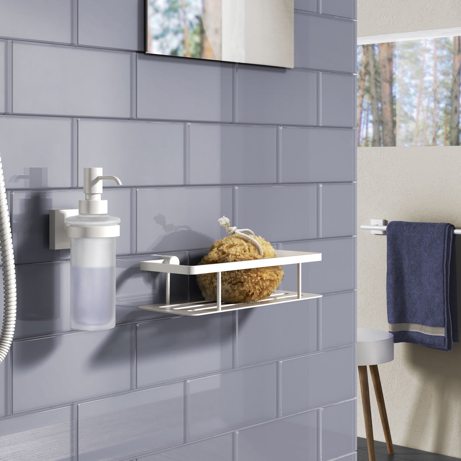 Design Seifenkorb mit Bodenplatte – 250 mm Breite in eleganter Optik