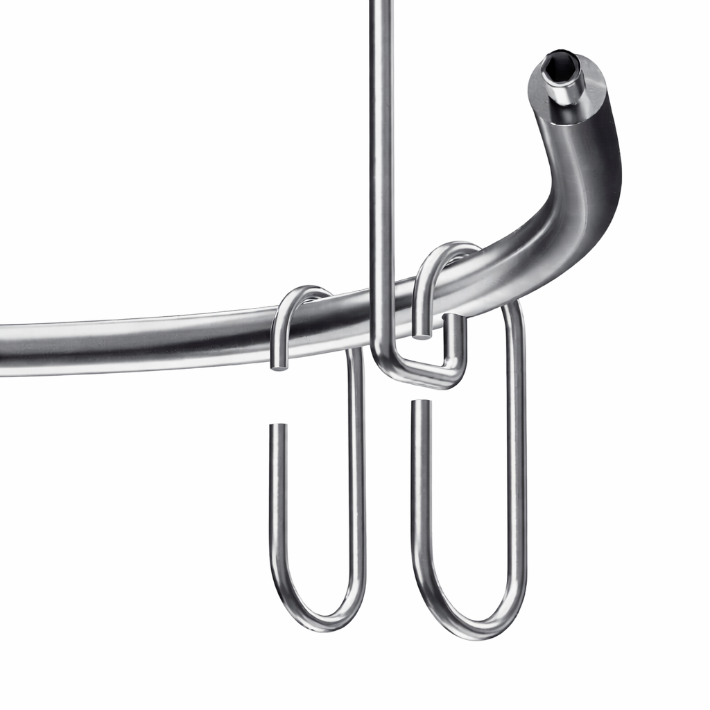 Deckenabhänger für Duschvorhangstangen aus Edelstahl