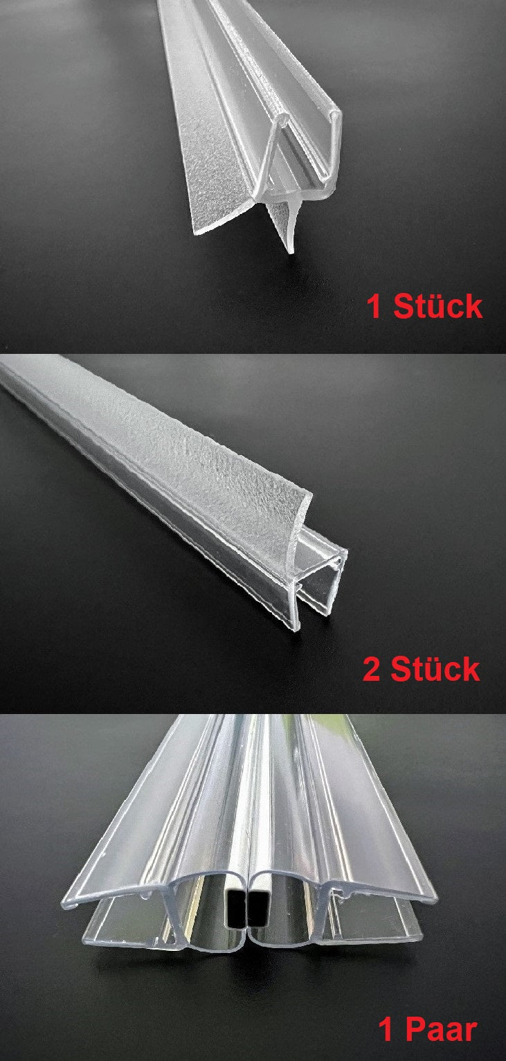 Duschtür Dichtungs-Set 180° mit Lippendichtung, für Türen nach außen öffnend,  Art.Nr. 5051600D
