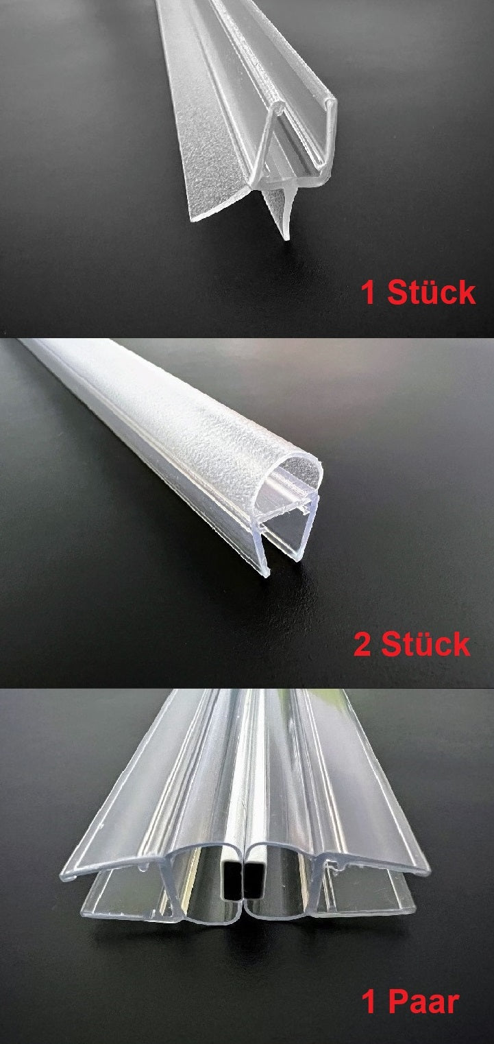 Duschtür-Dichtungs-Set 180° mit Ballondichtung, für Pendeltüren nach innen u. außen öffnend, Art.Nr. 5051600P