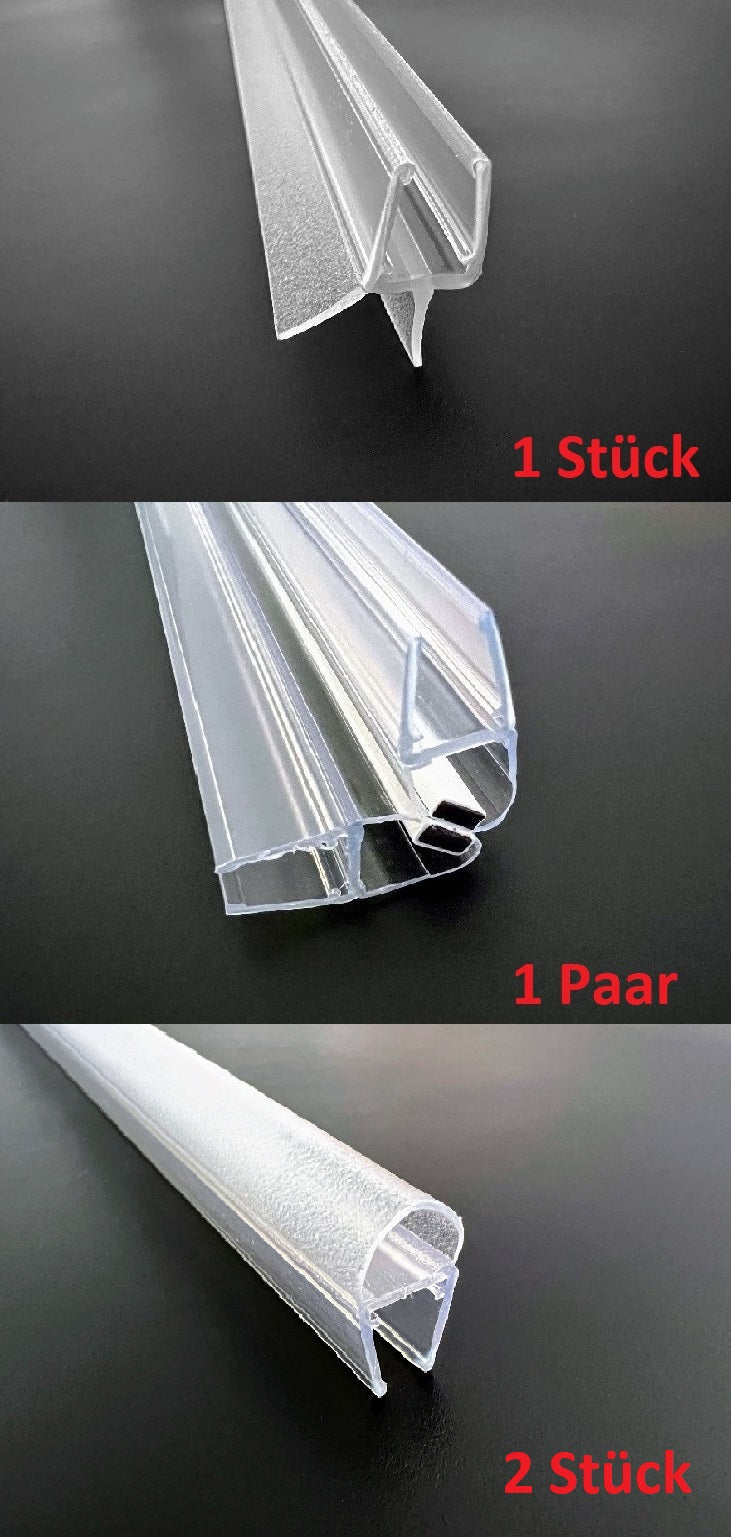 Duschdichtungs-Set 90° Ecke mit Ballondichtung, für Türen nach außen öffnend, Art.Nr. 5051609P