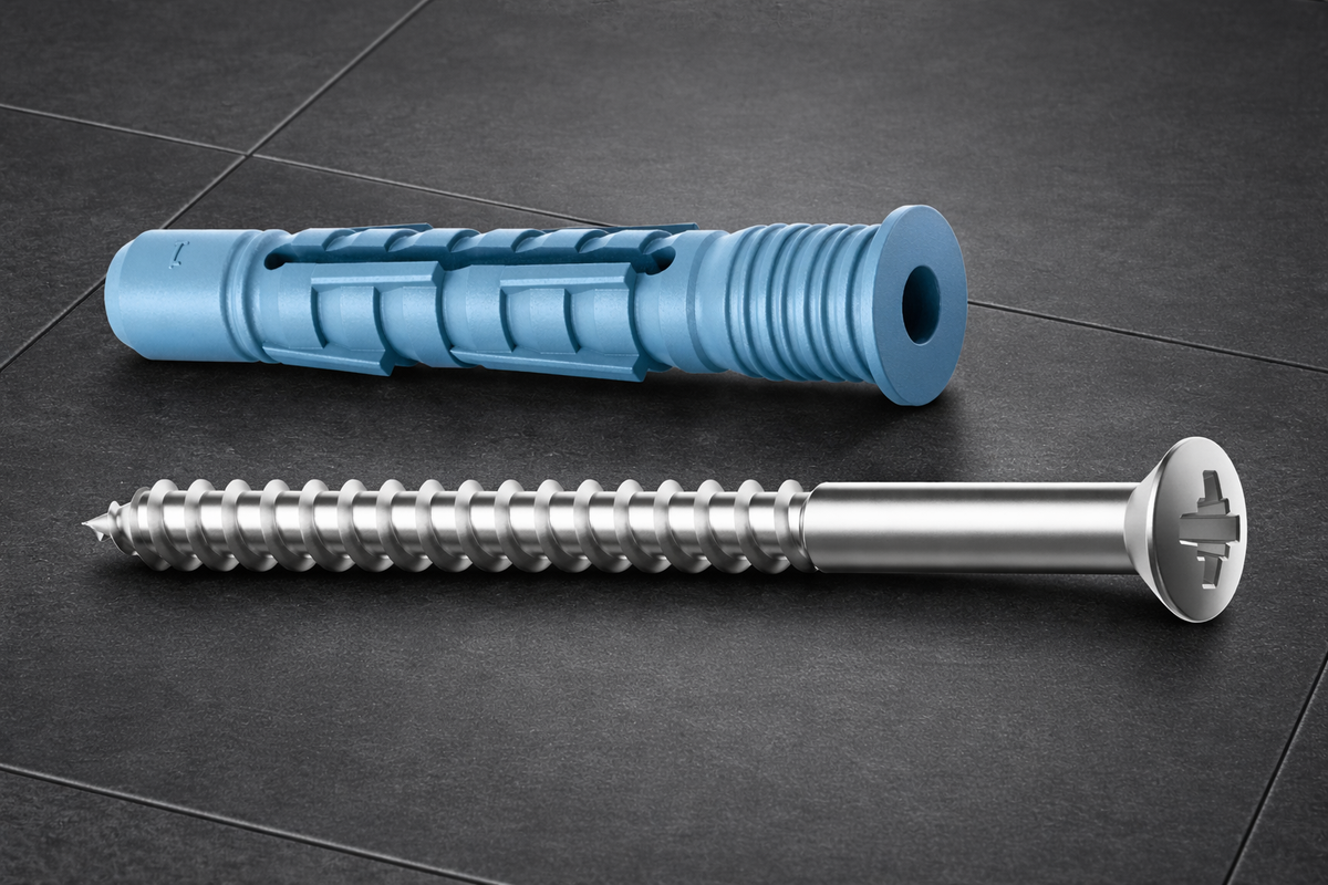 TOX Aqua Stop Pro, abdichtender Allzweckdübel für Nassbereiche, 6 mm und 8 mm, inklusive Schraube Edelstahl Schraube, TX Antrieb,