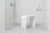 Duschhocker – Modernes Design in Weiß und Schwarz, Plexiglas