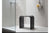 Duschhocker – Modernes Design in Weiß und Schwarz, Plexiglas