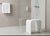 Duschhocker – Modernes Design in Weiß und Schwarz, Plexiglas