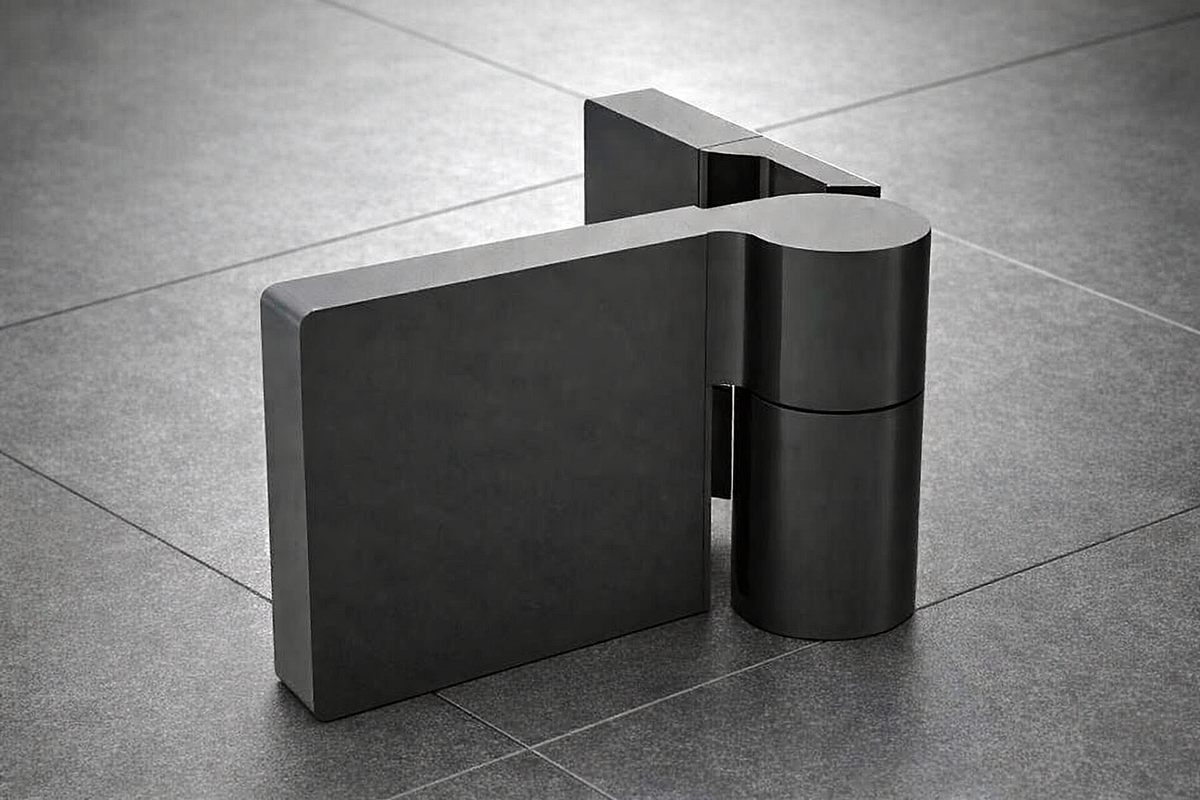 Lugano Scharnier Glas-Wand 90° mit Hebe-Senk-Funktion – 8-10 mm, flächenbündig – Art.Nr. LUG044