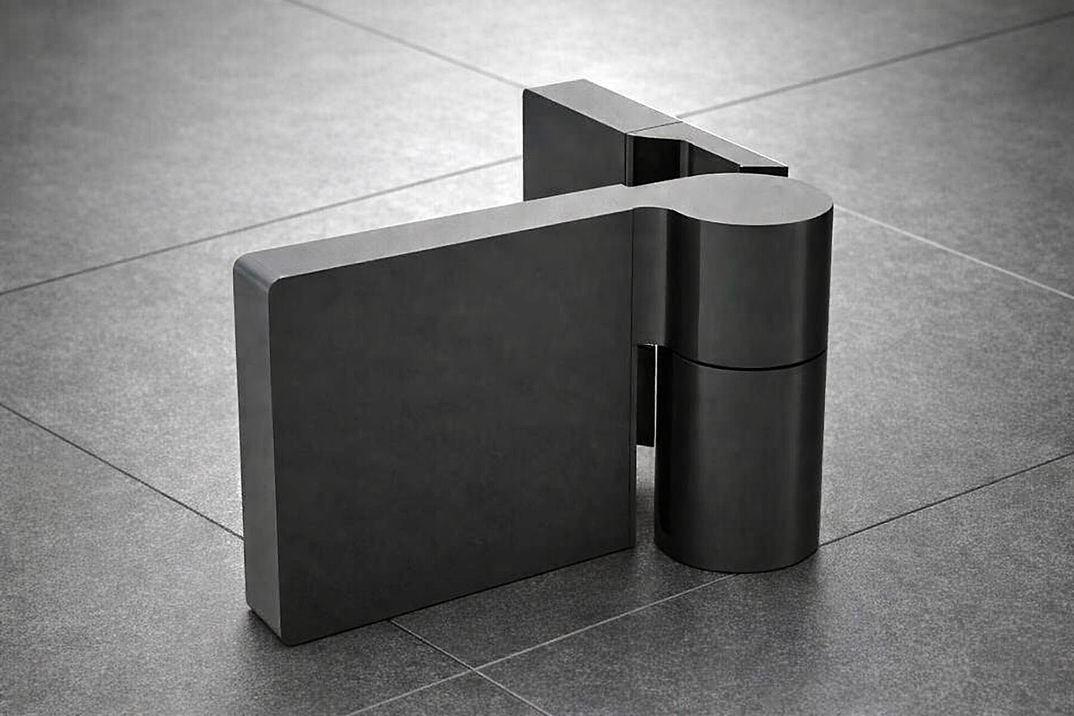 Lugano Scharnier Glas-Wand 90° mit Hebe-Senk-Funktion – 8-10 mm, flächenbündig – Art.Nr. LUG044