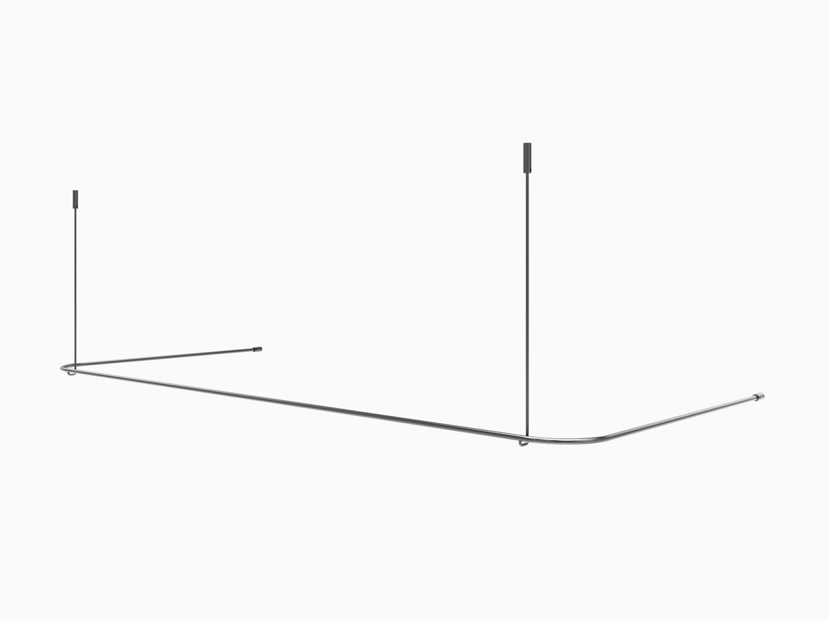 Verbindungsstück für freitragende U-Form Duschvorhangstangen