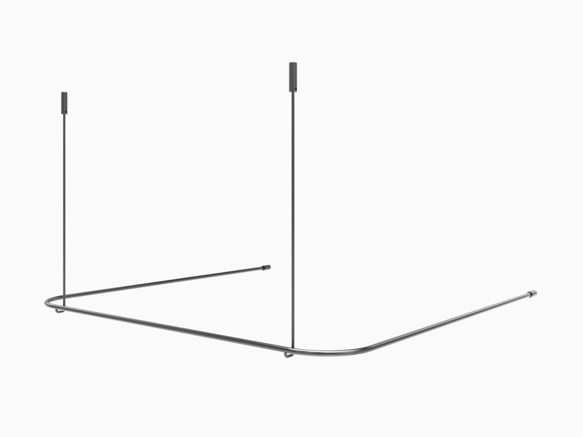 Verbindungsstück für freitragende U-Form Duschvorhangstangen