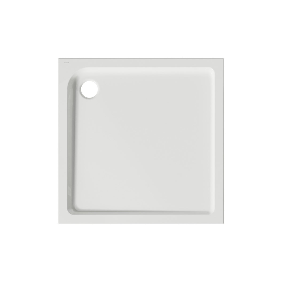 Acryl Duschwanne 90 × 90 × 2,5 cm – flach, stabil und zeitlos weiß
