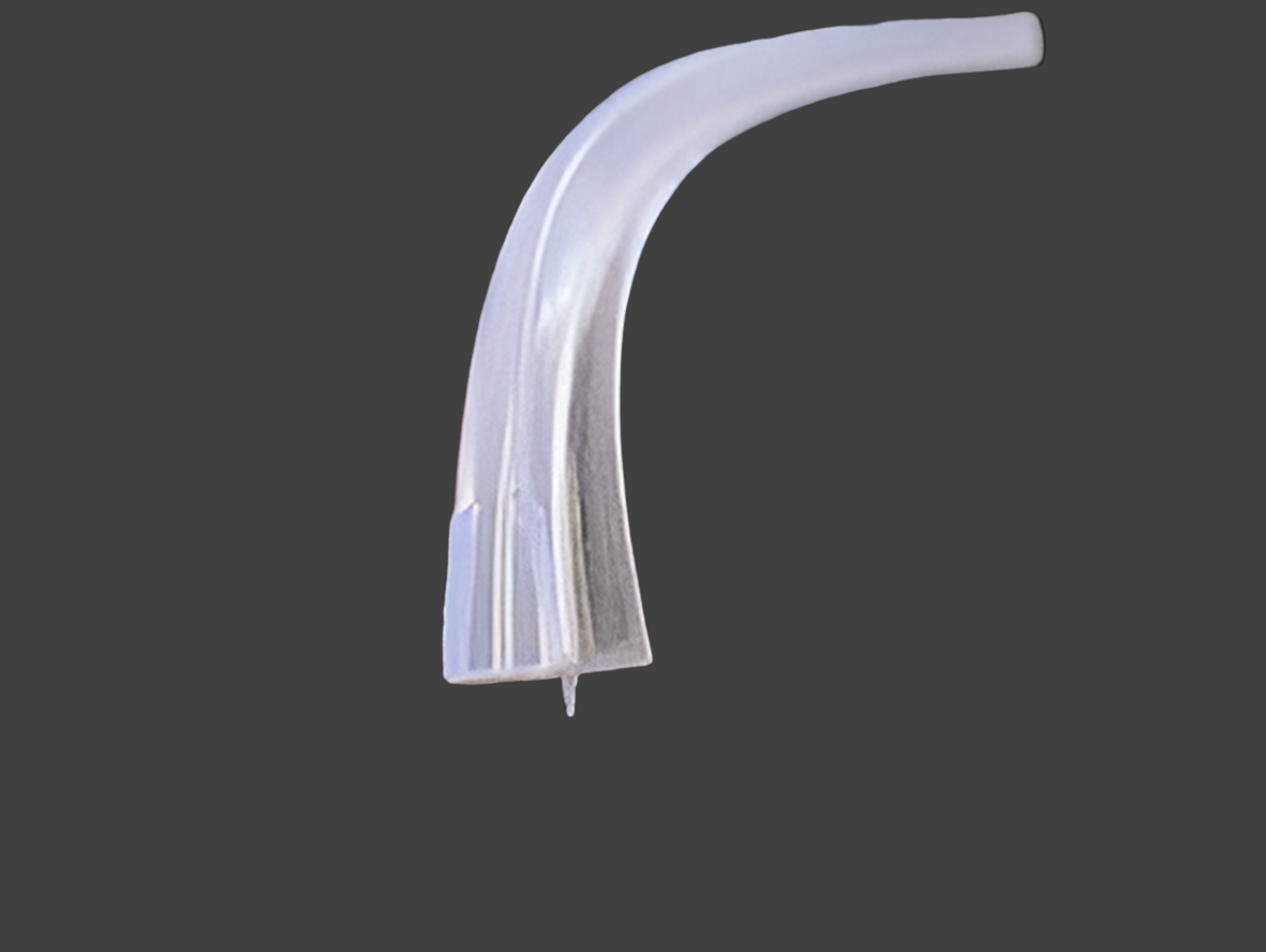 Gebogene Dusch-Türdichtung für 2-flg. Viertelkreisduschen – Für 4 oder 5 mm Glas – 1 Paar (2-tlg.) – Art.Nr. 4269G