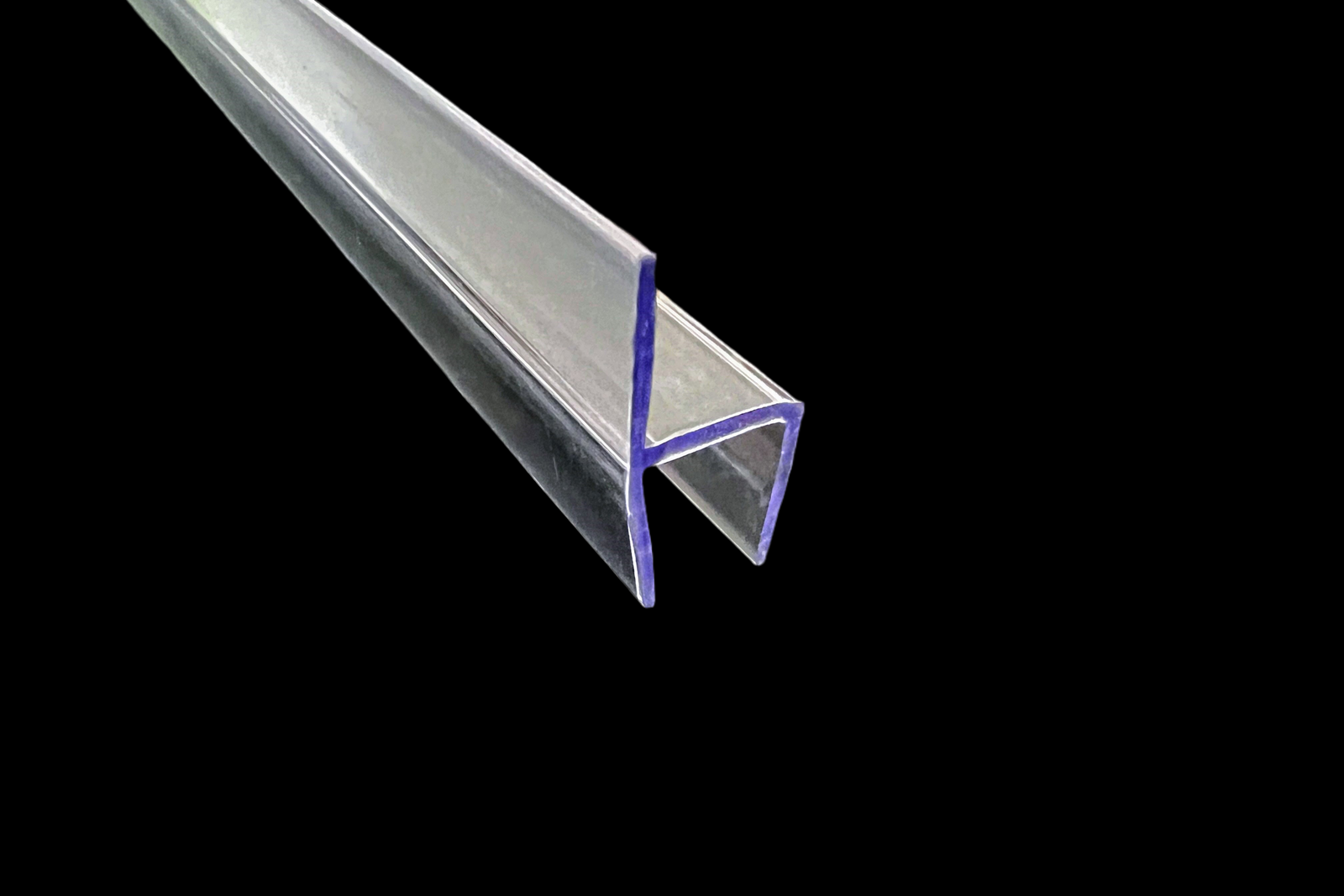 Wintergarten Fugendichtung Glas-Glas 180°, mit hartem Steg aus Polycarbonat, hochtransparent (glasklar), Art.Nr. S003A2