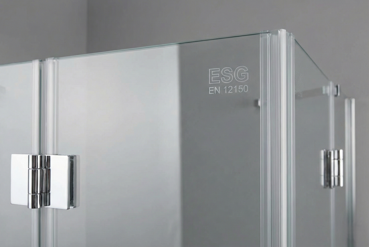 ESG Einscheiben-Sicherheitsglas als Duschglas, Klarglas für Duschtrennwände