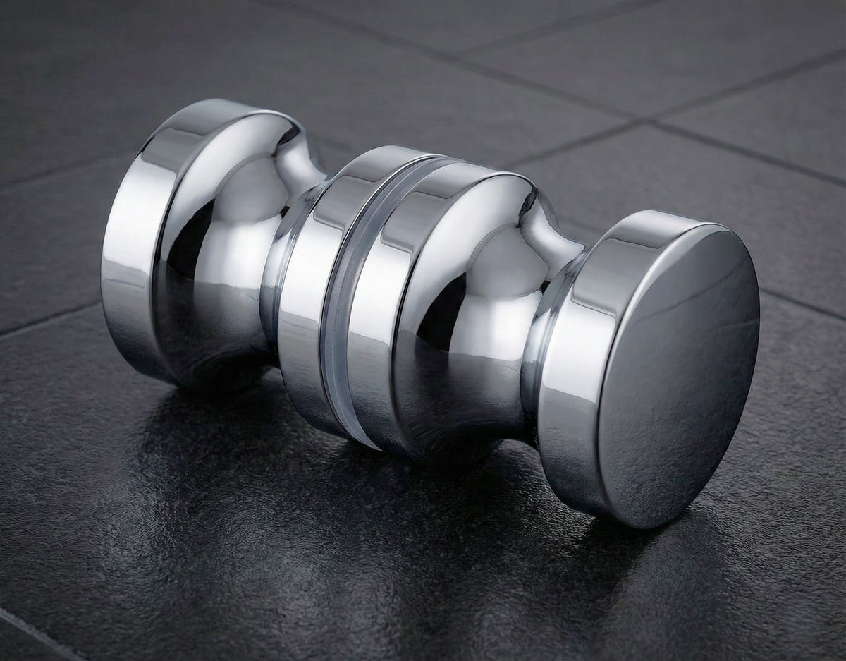 Duschtürknopf, Aluminium, Ø 30 mm, 6-12 mm Glas, Art.Nr. EUSDK2