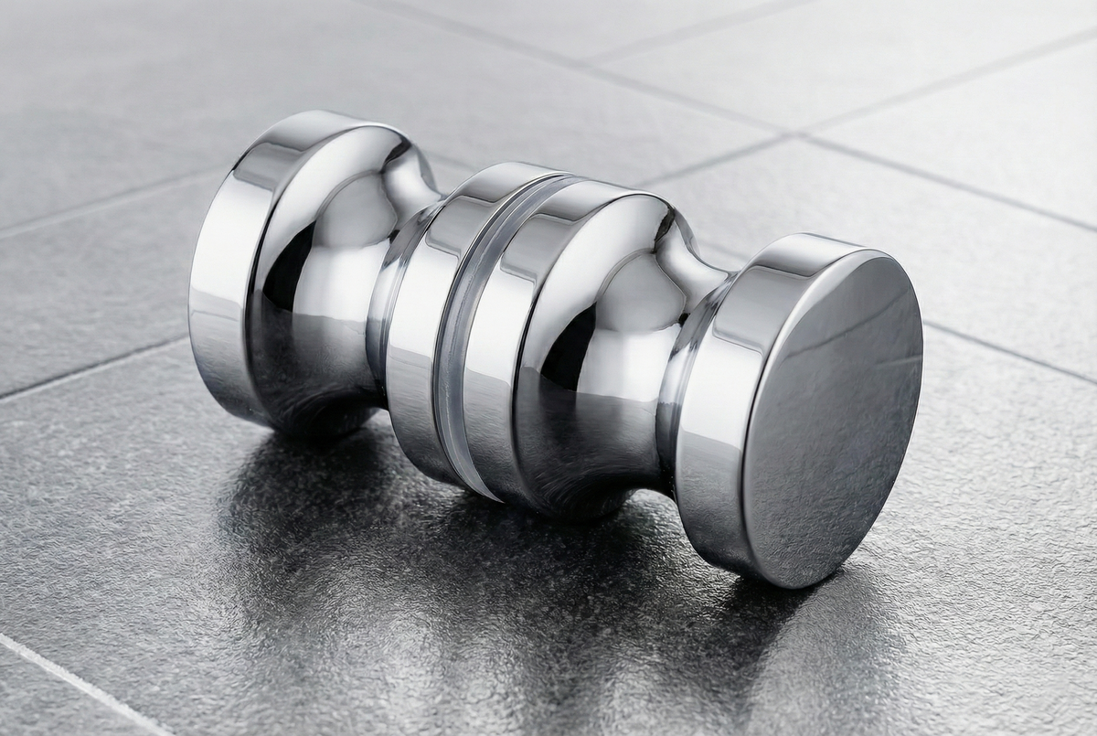 Duschtürknopf, Aluminium, Ø 30 mm, 6-12 mm Glas, Art.Nr. EUSDK2