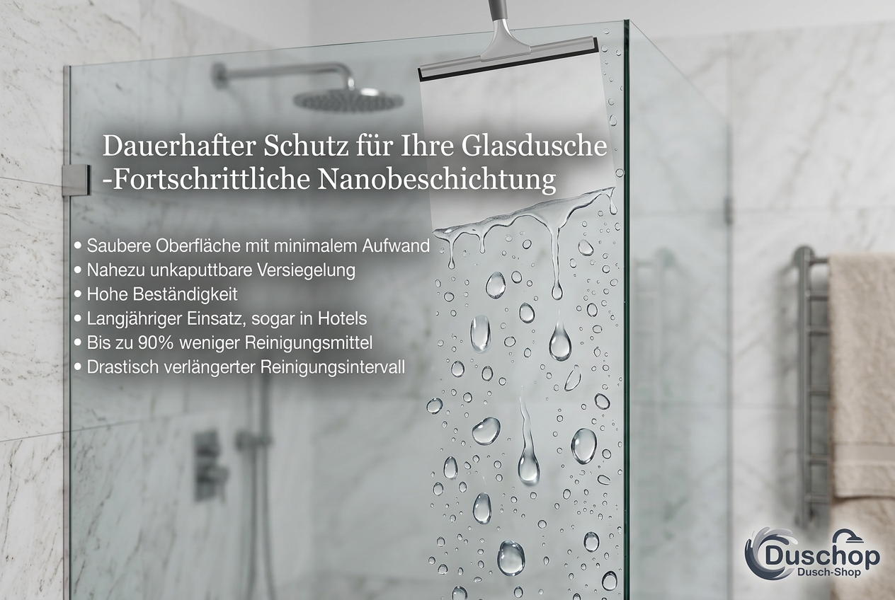 Mehrpreis: Easy-Clean Nano-Beschichtung für ESG-Duschglas
