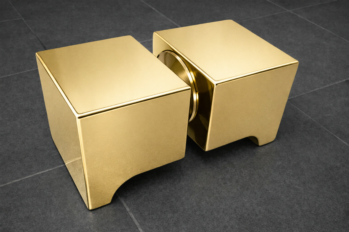 Duschtürgriff eckig, Art.Nr. SDK300, goldfarbig