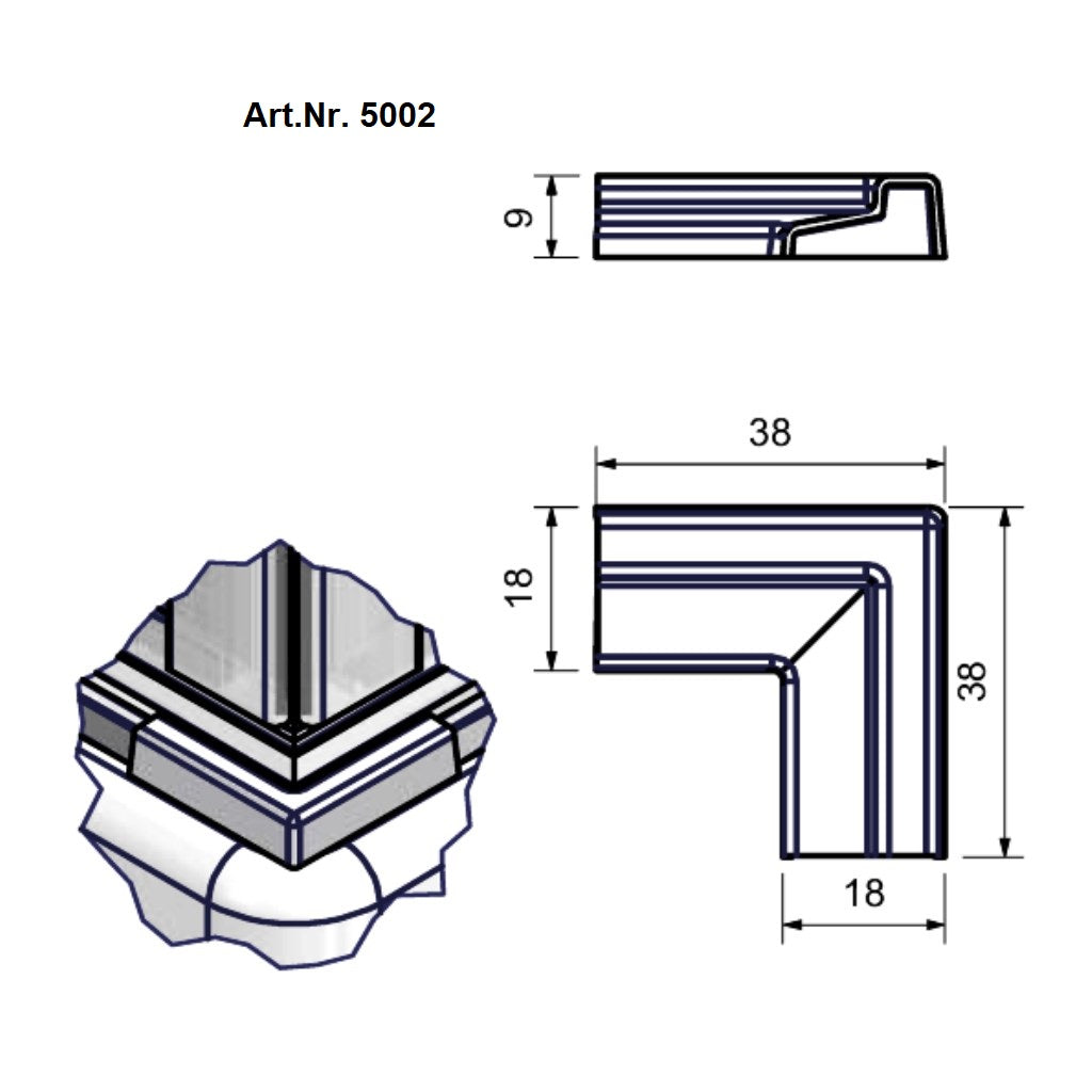 Zubehör für SM Schwallschutzprofil