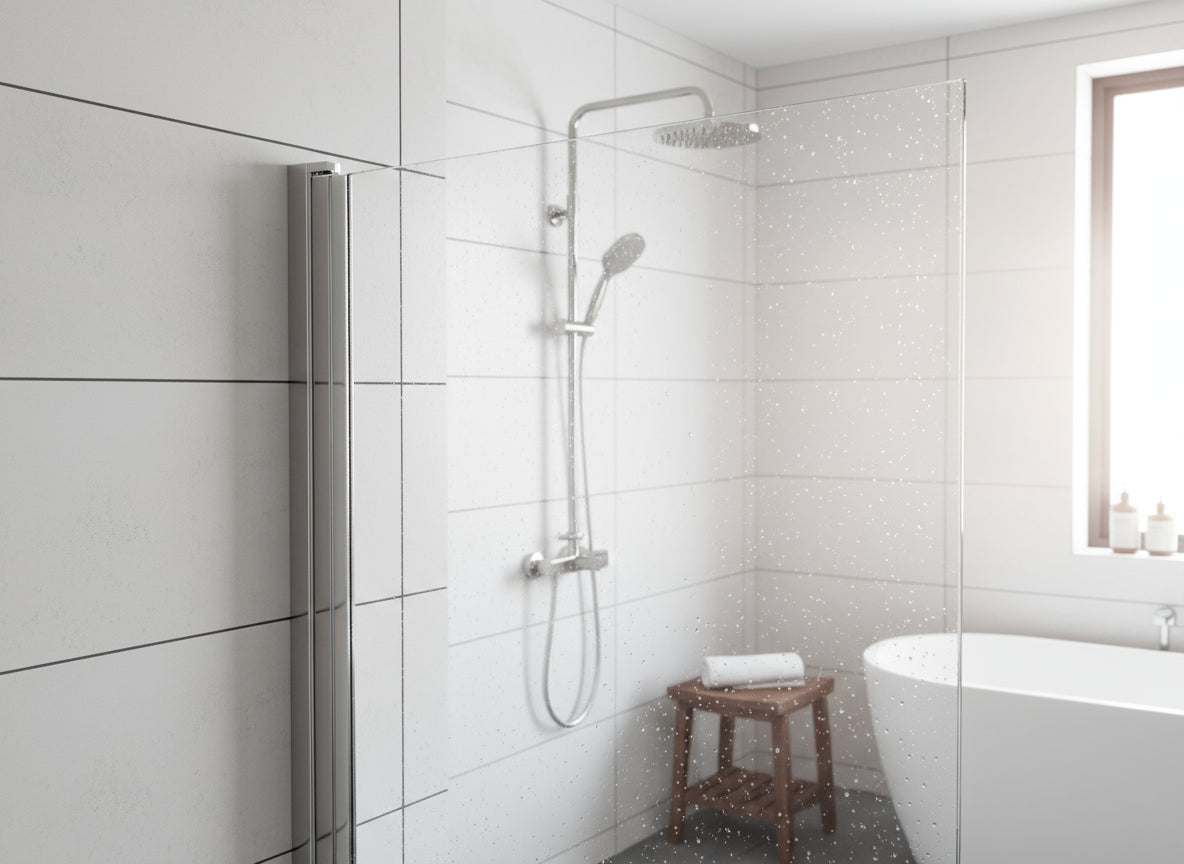 Drehbares Duschtür-Wandprofil Typ Emily – Hebe-Senkmechanik für 6 mm ESG – 180° Pendeltür – Art.Nr. 410901