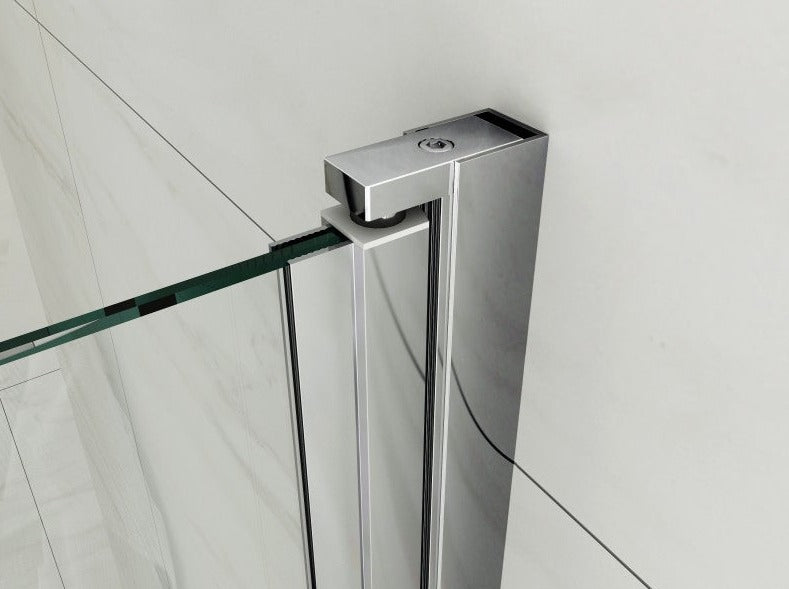 Drehbares Duschtür-Wandprofil Typ Emily – Hebe-Senkmechanik für 6 mm ESG – 180° Pendeltür – Art.Nr. 410901